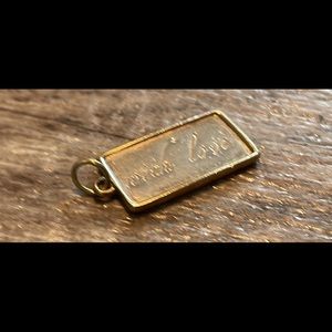 “with love” Valentine token charm 925 Silver